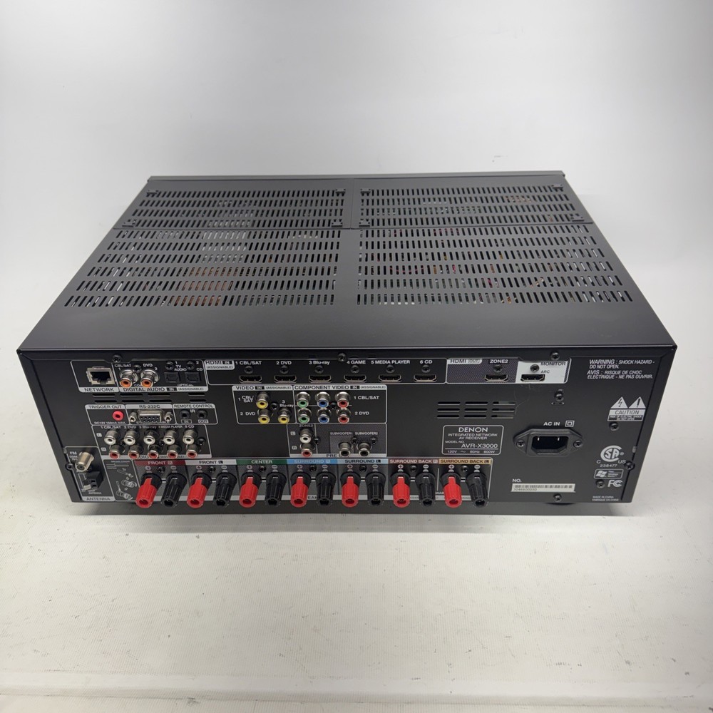 Denon AVR-X3000 7.1 CH 4K UHD Integrated Network A/V Receiver +Remote *BUNDLE!