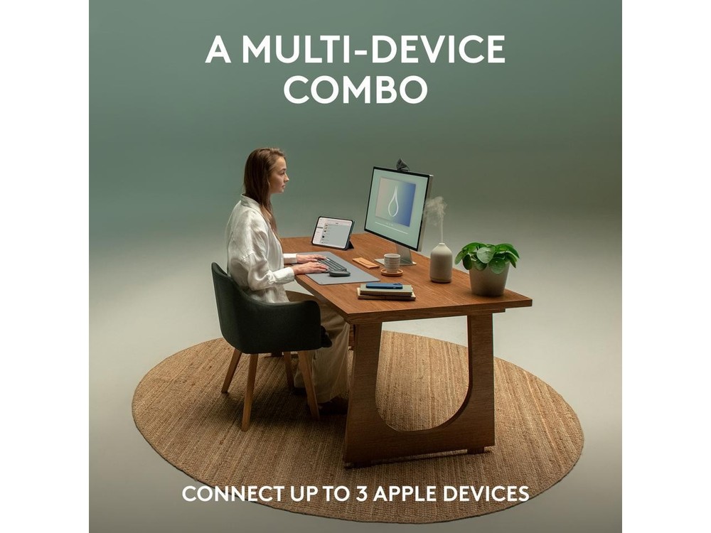 Logitech Pebble 2 Combo for Mac, Wireless Keyboard and Mouse, Slim, Quiet and Po