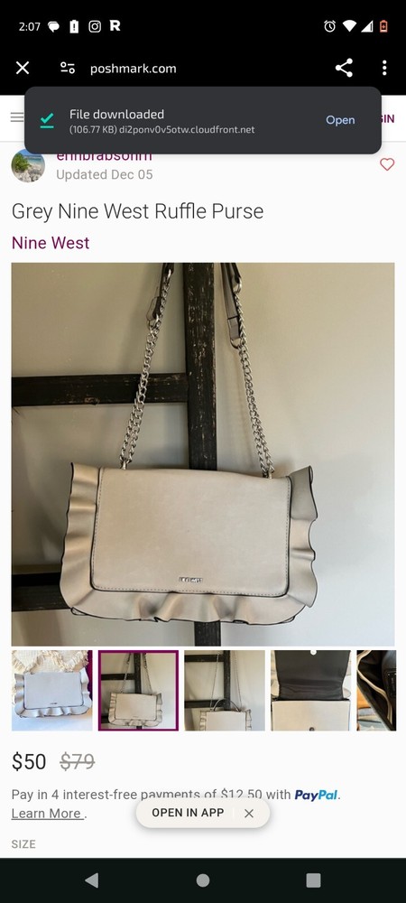 Nine West Dove Double Chain Strap Shoulder Purse