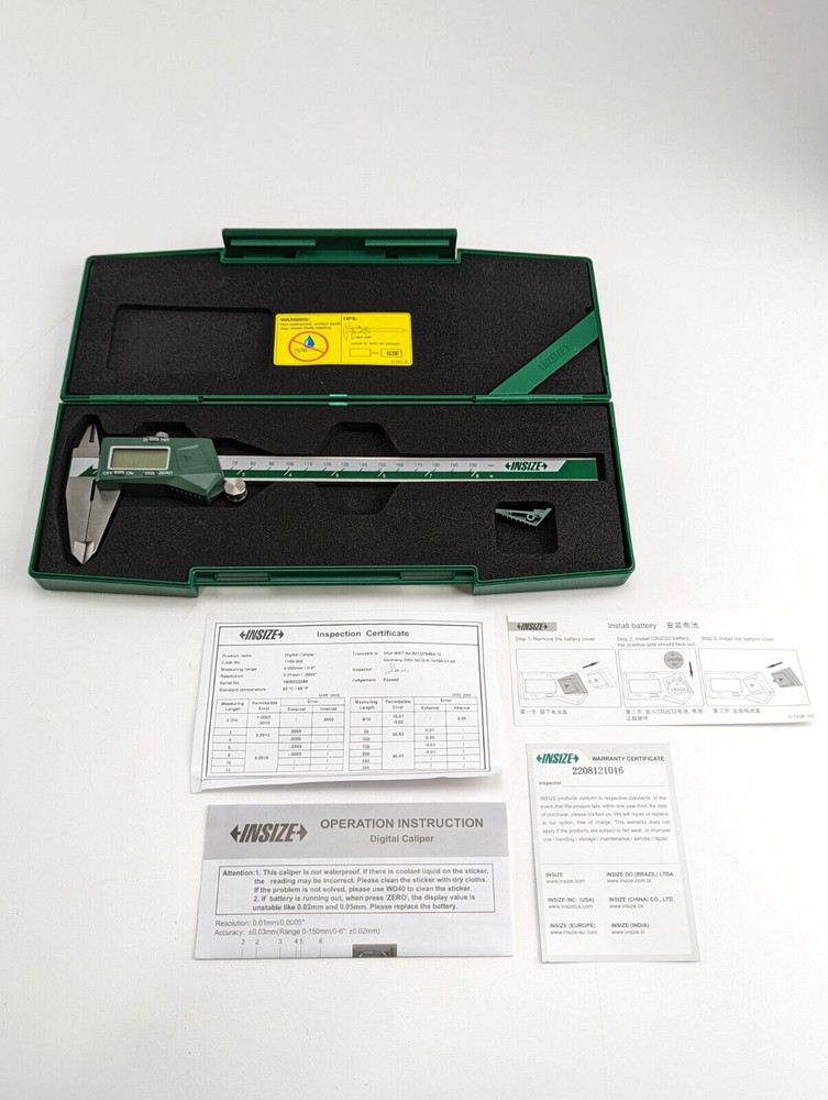 1108-200 Insize Digital Caliper 8"