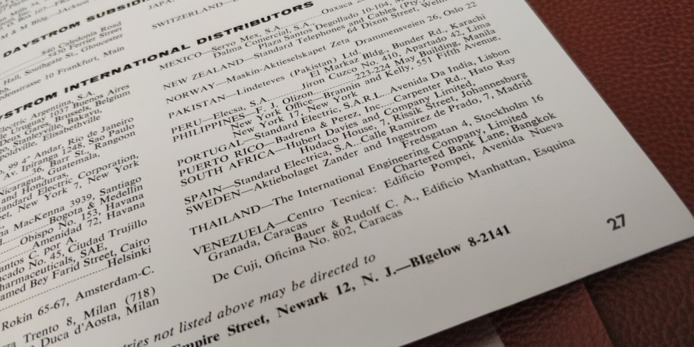 1960 ~ DAYSTROM ~ Catalog ~ Switchboard Instruments Weston