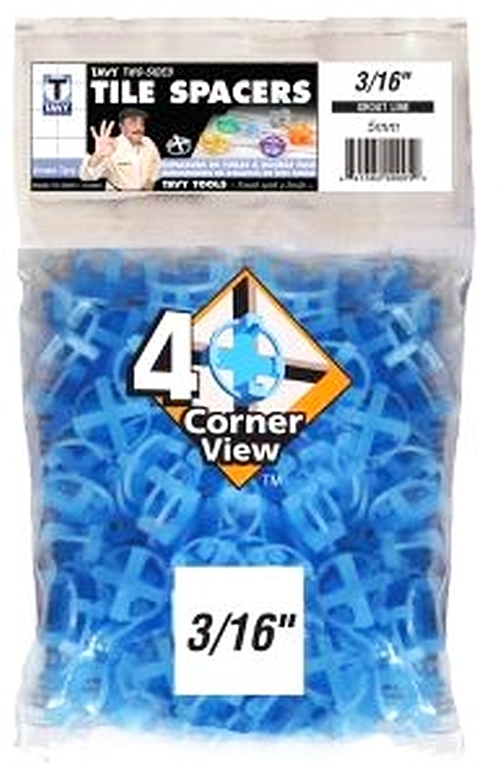 100 Circular rOund TILE SPACERS 3/16" 5 mm 2 sided BLUE Plastic Circle TAVY 1005
