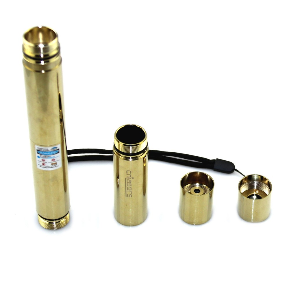 LMX5GH Adjustable Focus GR Laser Pointer Pen 520nm Visible Beam Light +Case