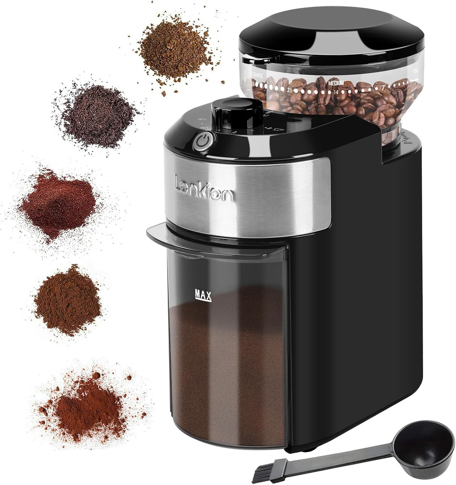 Burr Coffee Grinder Electric - Adjustable Burr Grinder with 28 Precise Grind Set