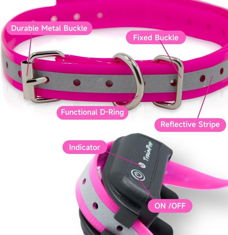 Durable 27.5” Adjustable Dog Training Collar Strap - Waterproof & Reflective