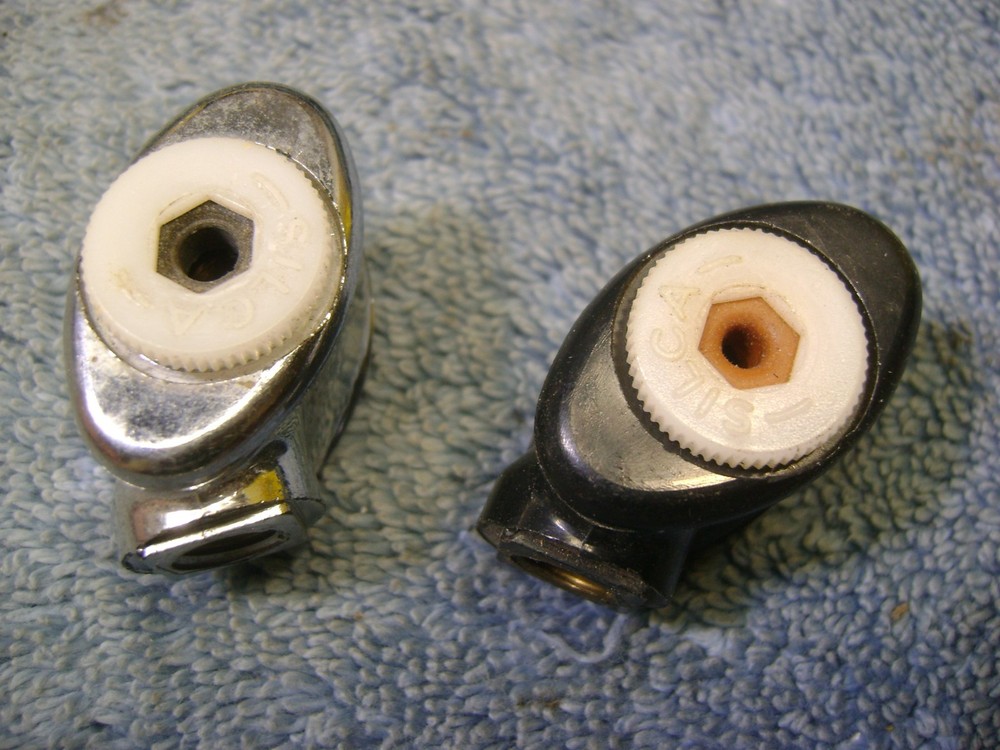 Lot, Silca Frame Air Pump Ends, 2 Complete, others are missing rubber grommets
