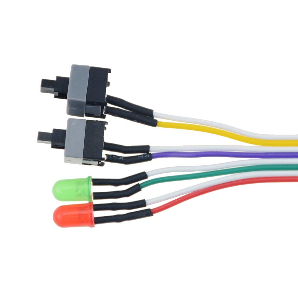 ThtRht 3 Pack Desktop Computer PC Case Power Supply On Off Reset Push Red