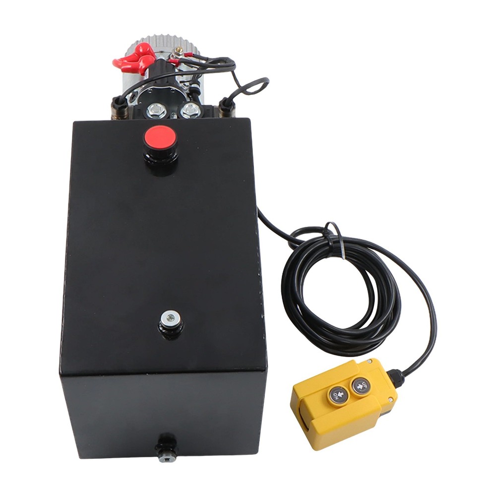 15 Quart Double Acting Hydraulic Pump Dump Trailer Power Unit DC 12V Unit Pack