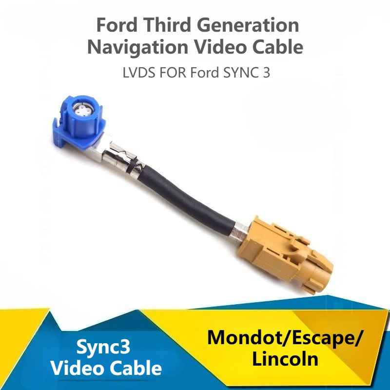 LVDS Video Cable for Ford Lincoln SYNC3 Navigation Screen Module Data