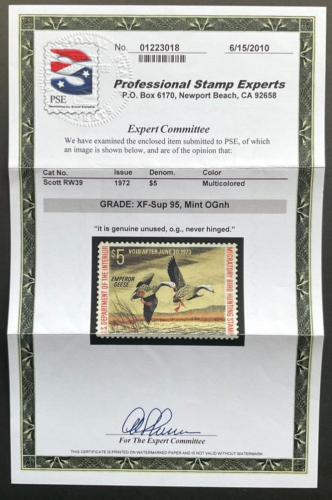 RW39 NH PSE Graded 95, PSE Certificate # 01223018