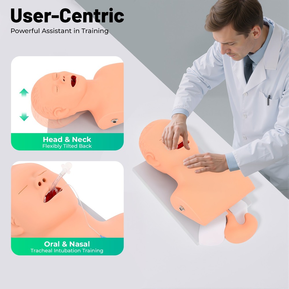 Intubation Manikin Study Teaching Simulator Airway Management Trainer Model