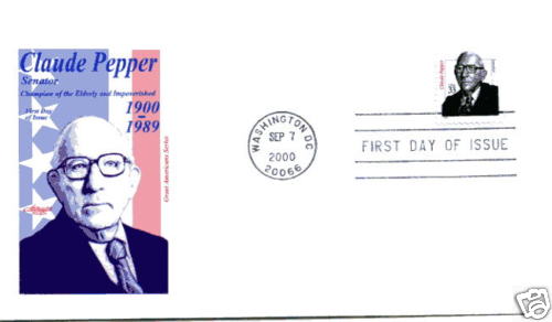 3426 33c Claude Pepper Artmaster  FDC