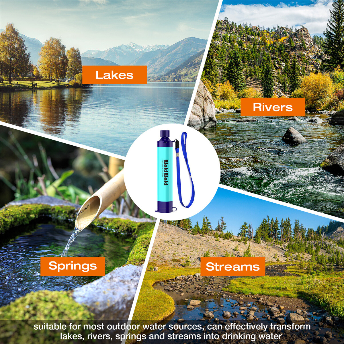 Gravity Water Filter Straw, Camping Water Filtration System|Water Purifier Straw