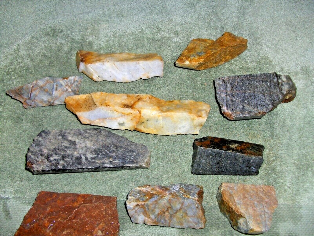 Split Core Samples From Alaska Gold Mine 10 Pieces Split Drill Irregular #13