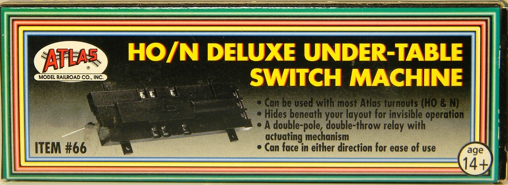 NEW HO/N Atlas 66 Deluxe Under Table Switch Machine