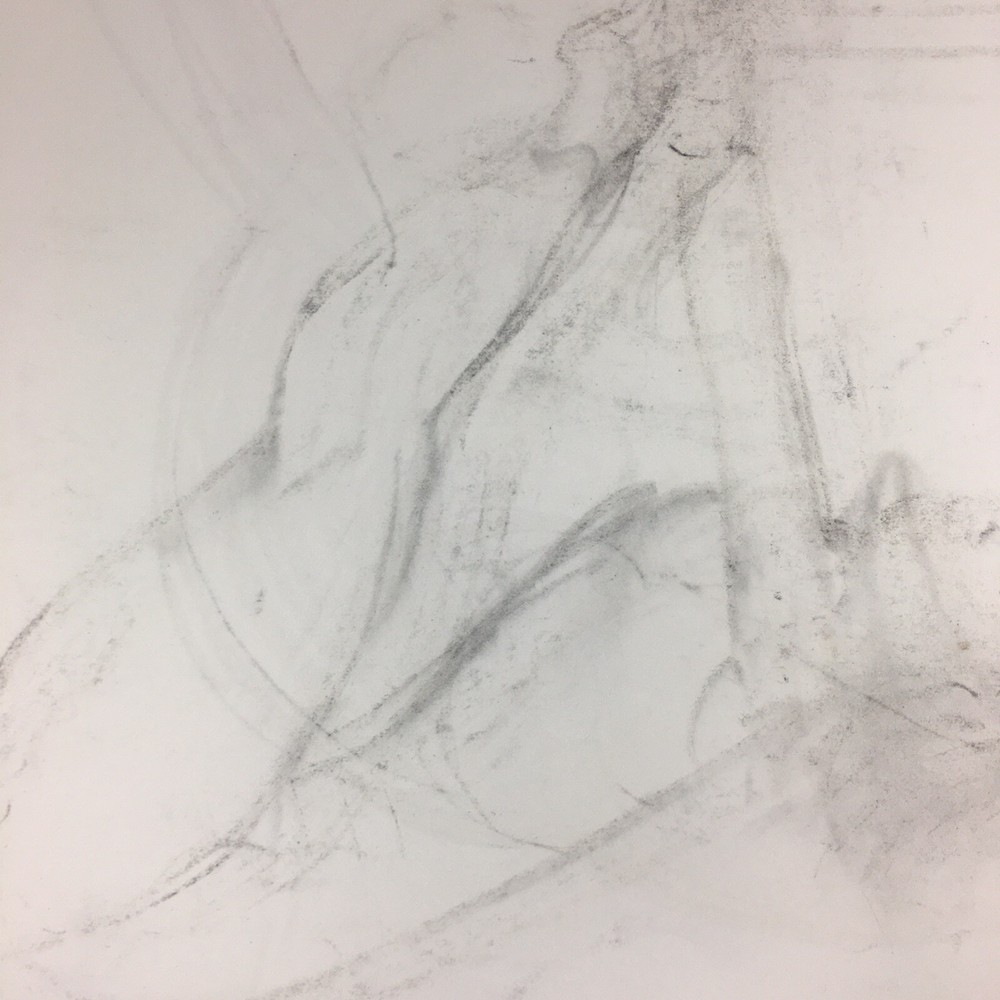 Kip Gresham Unsigned Original Charcoal Drawing Gymnast Curwen Archive #4