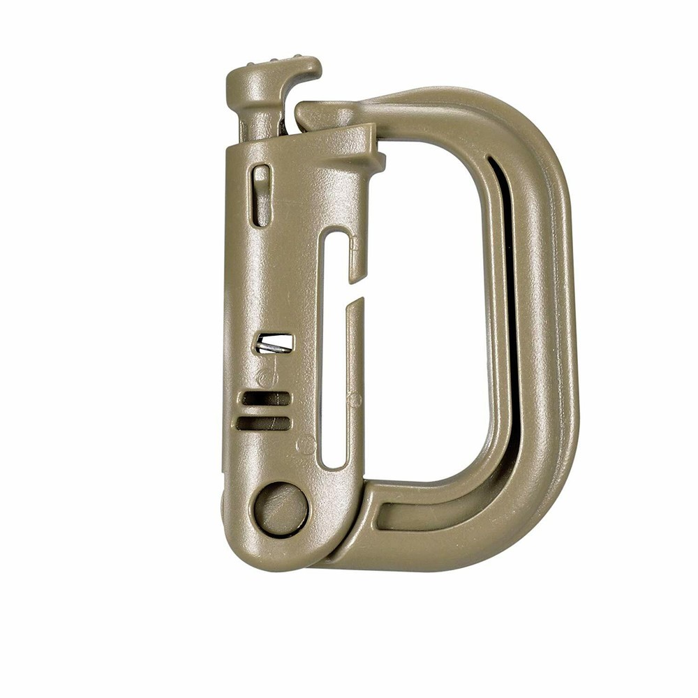 10pcs Molle Tactical Shackle Carabiner Snap D-Ring Clip Backpack KeyRing Locking