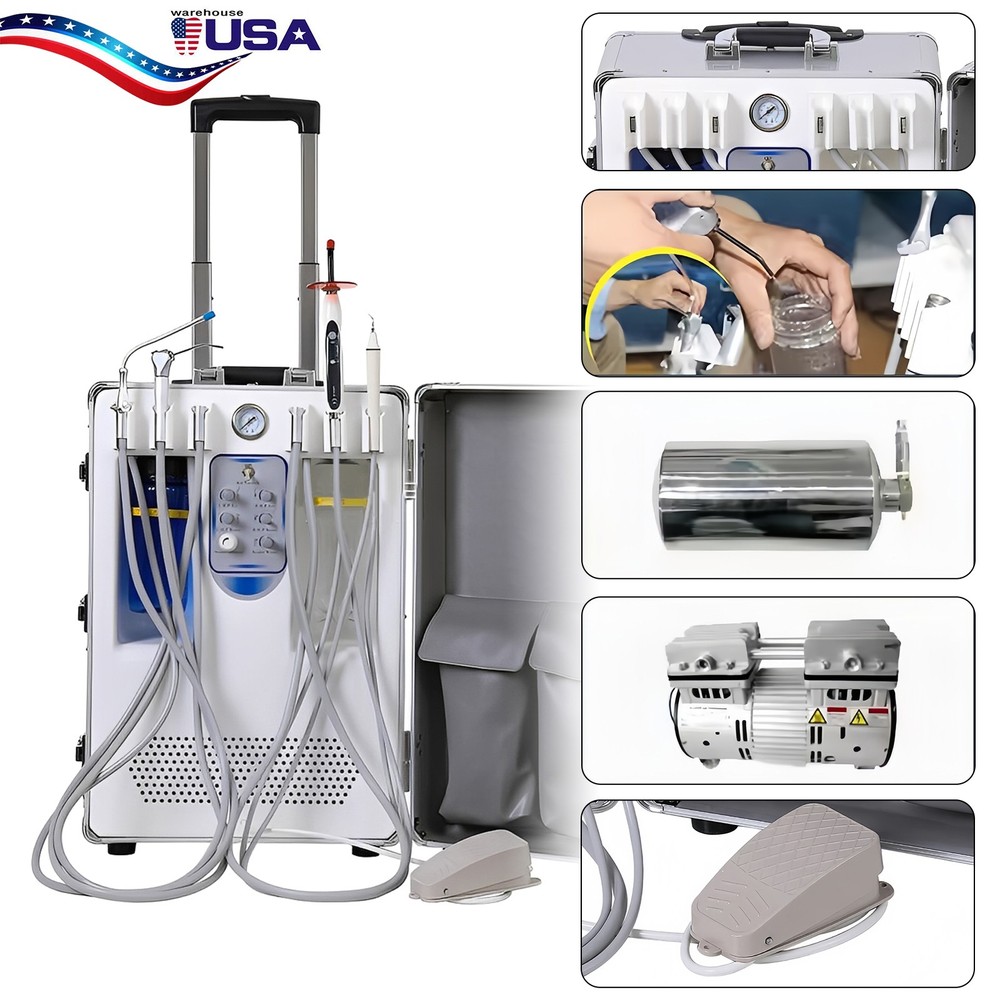 Dental Unit System with Built-in Air Compressor+Mobile Suction Unit System