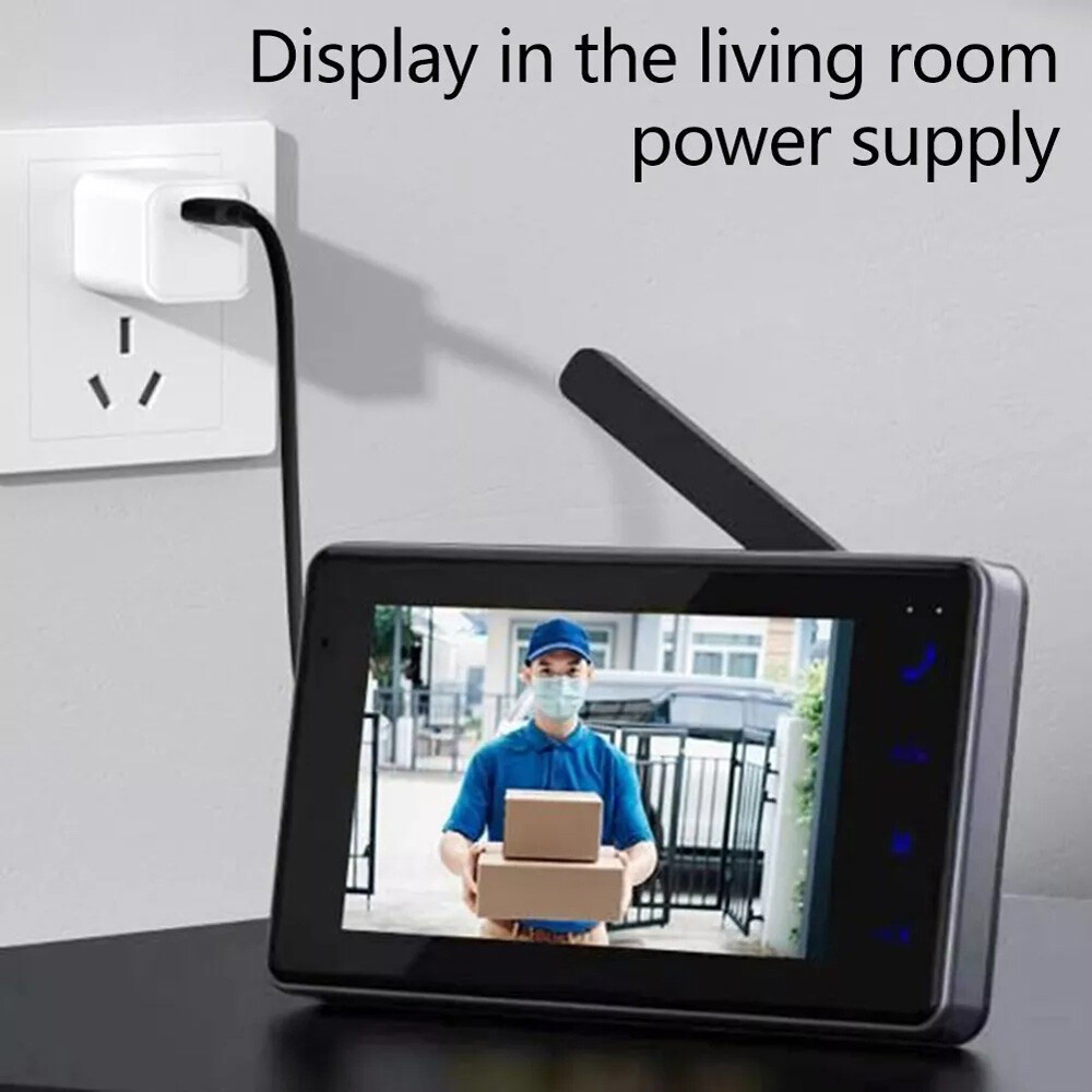 4.3 Inch Wireless Video Doorbell With Duplex Intercom And Touch Screen NEW