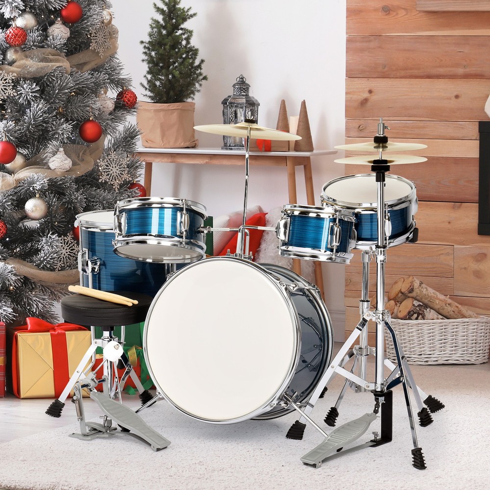 5-Piece Complete Junior Drum Set with Genuine Brass Cymbals - Advanced Beginner