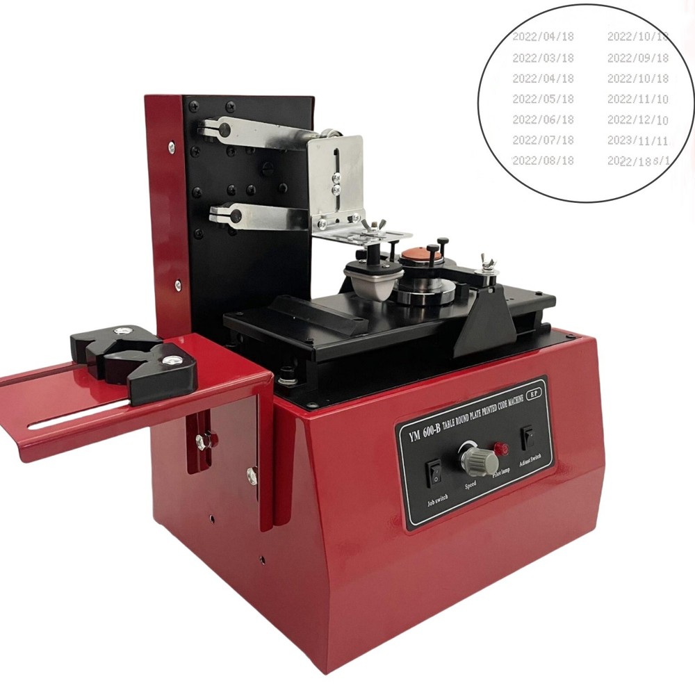 Ink Coding Pad Printing Machine 110V Logo Date Pad Printer 110V Magnetic Oil Cup