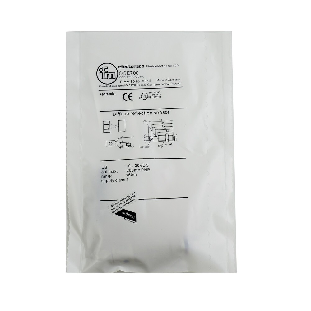 For IFM OGE700 OGELFPKG/US100 Photoelectric Switch Sensor New
