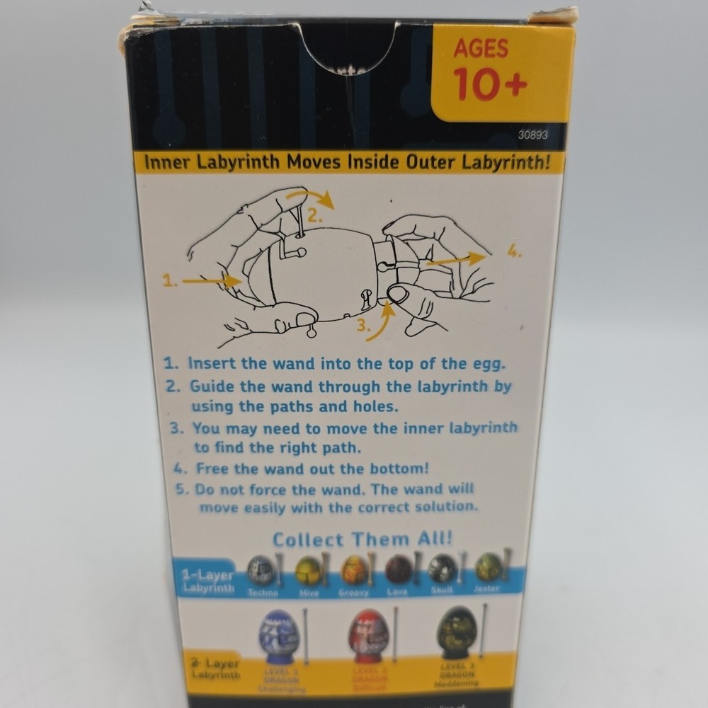 BEPUZZLED SMART EGG LABYRINTH PUZZLE LEVEL 2 DRAGON NEW Damaged Box