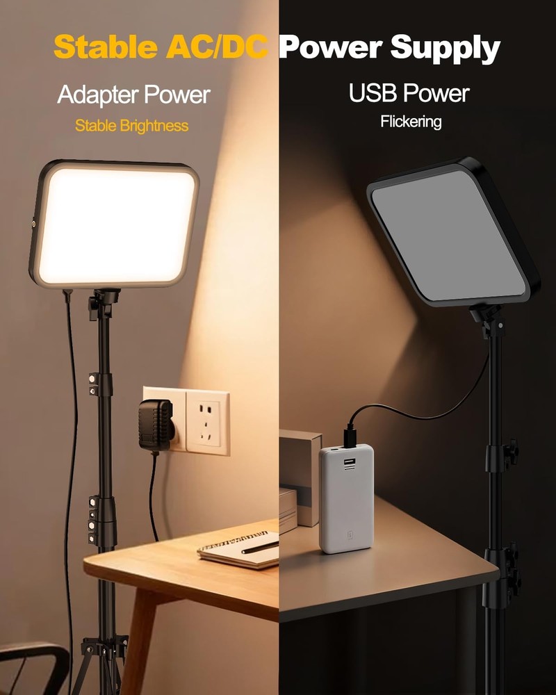 2-Pack LED Video Light Kit, 3000-6500K Dimmable Photography Studio Lights wit...