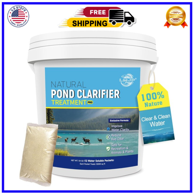 LMJP Pond Clarifier Treatment – 12 Packets Natural Water 12