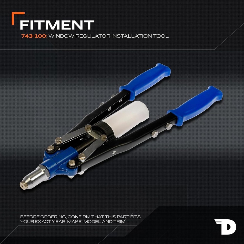 Professional Hand Rivet Gun for Window Regulator Installation, Includes Rivets