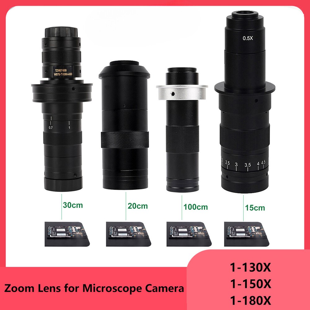 Adjustable Magnification Microscope Lens Zoom C Mount Lens For Microscope Camera