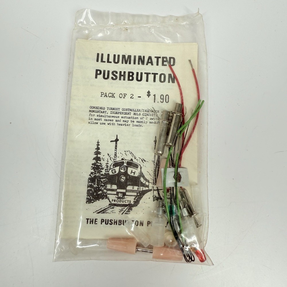 Illuminated Push Button For Model Trains NOS