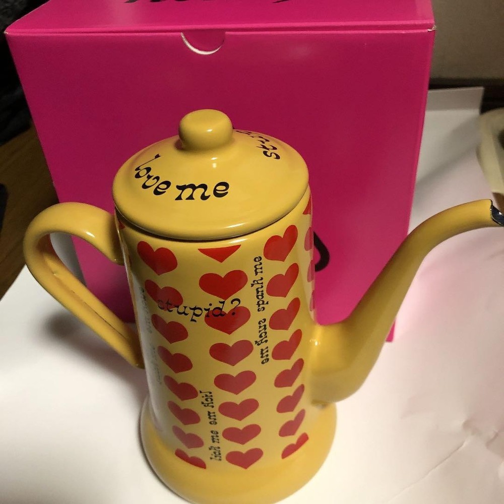 X JAPAN hide enamel pot yellow heart