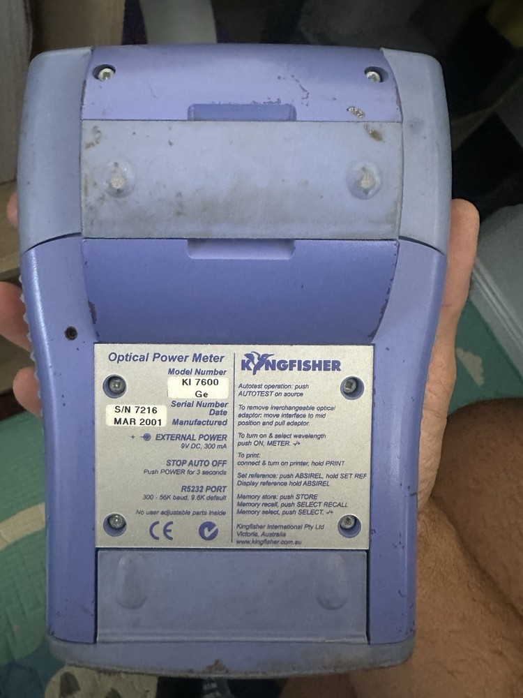 Optical Power Meter Handheld Kingfisher KI7600Ge