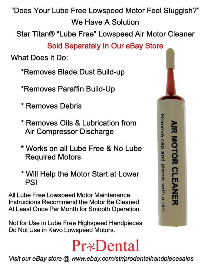 Star Titan 3 - 20,000 rpm Swivel Lube Free Dental Handpiece Motor - ProDental