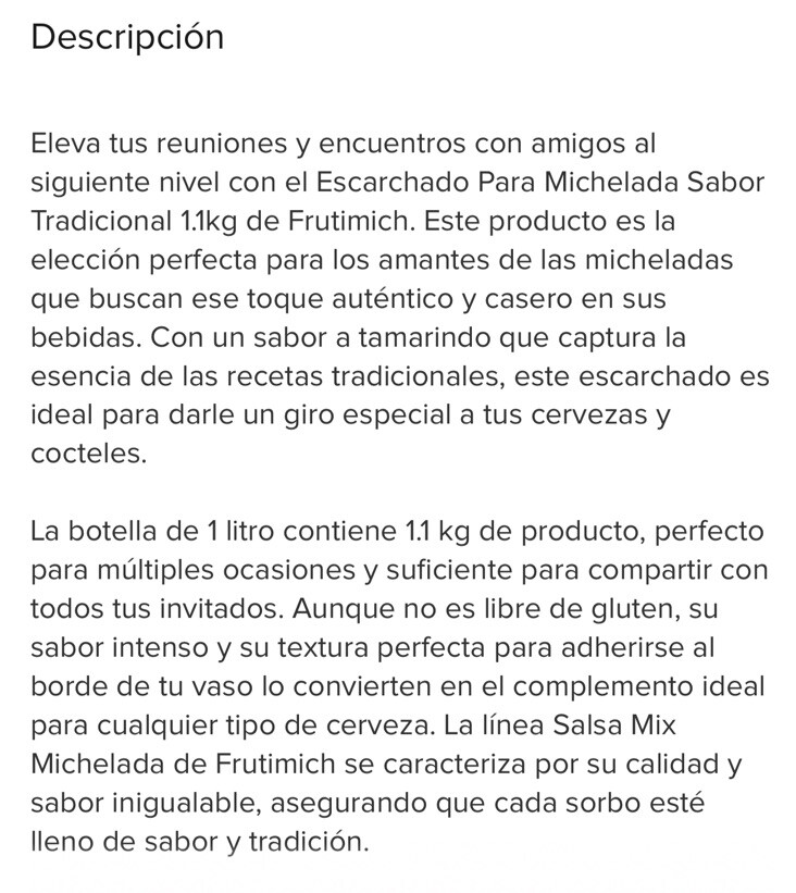 Escarchado Para Michelada Sabor Tradicional 1.1kg Frutimich