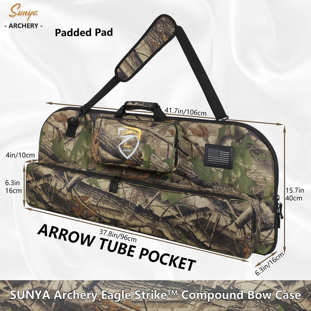 Compound Bow Case with Molle System - Neoprene Bow String Protection & Padded...