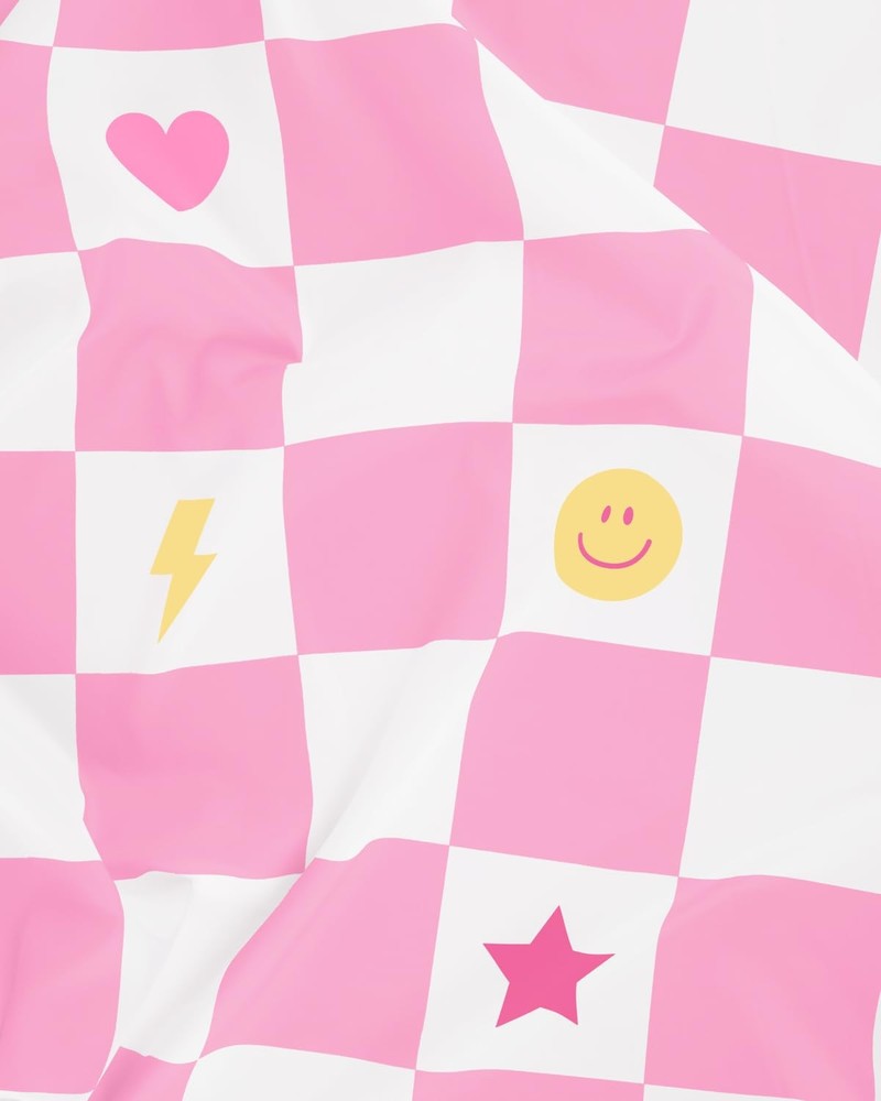 , Preppy Checker Washable Tablecloth - 9ft. | Party Decorations, Smiley Bache...