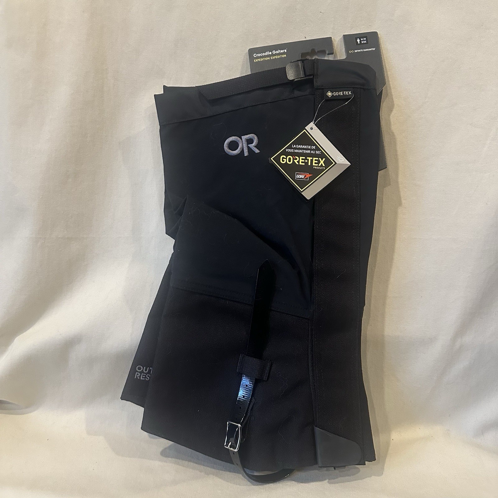 NEW Outdoor Research Expedition Crocodile Gore Tex Gaiters Men Wide M Black