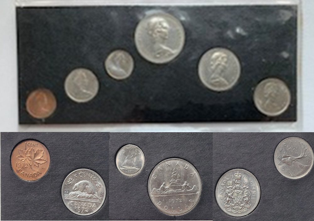 CANADA 1972 Royal Canadian Mint Uncirculated Proof Like Set