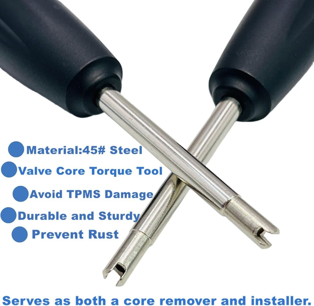 4 Pieces Valve Core Torque Tool, Avoid TPMS Damage, Valve Core Removal and Insta