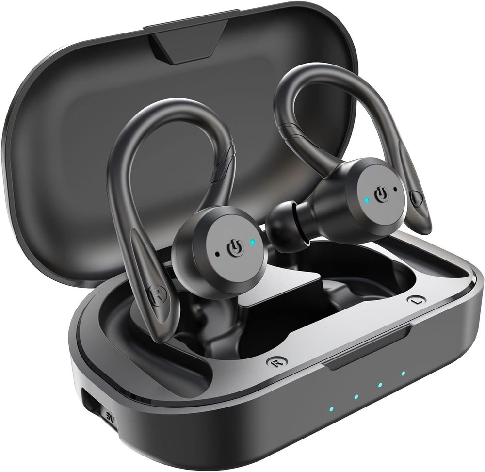 APEKX Bluetooth Headphones True Wireless Earbuds with Charging Case Black