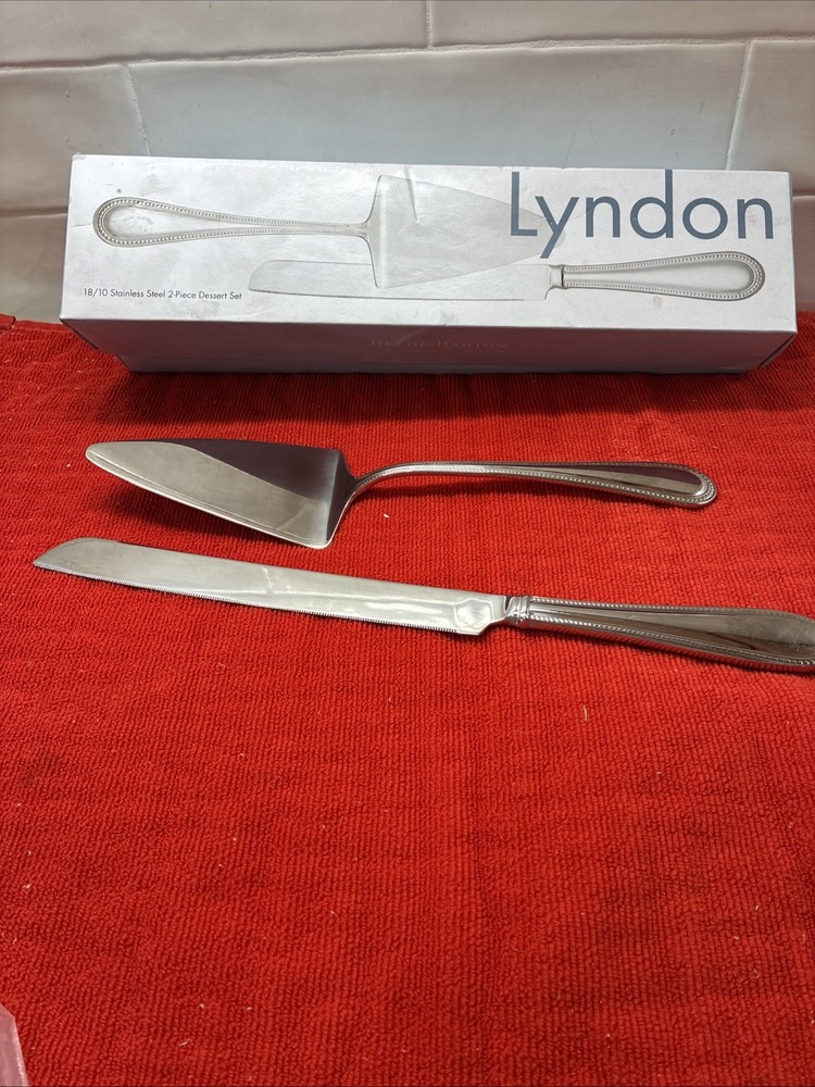 Reed & Barton Stainless 2 Piece Lyndon Cake Knife & Server