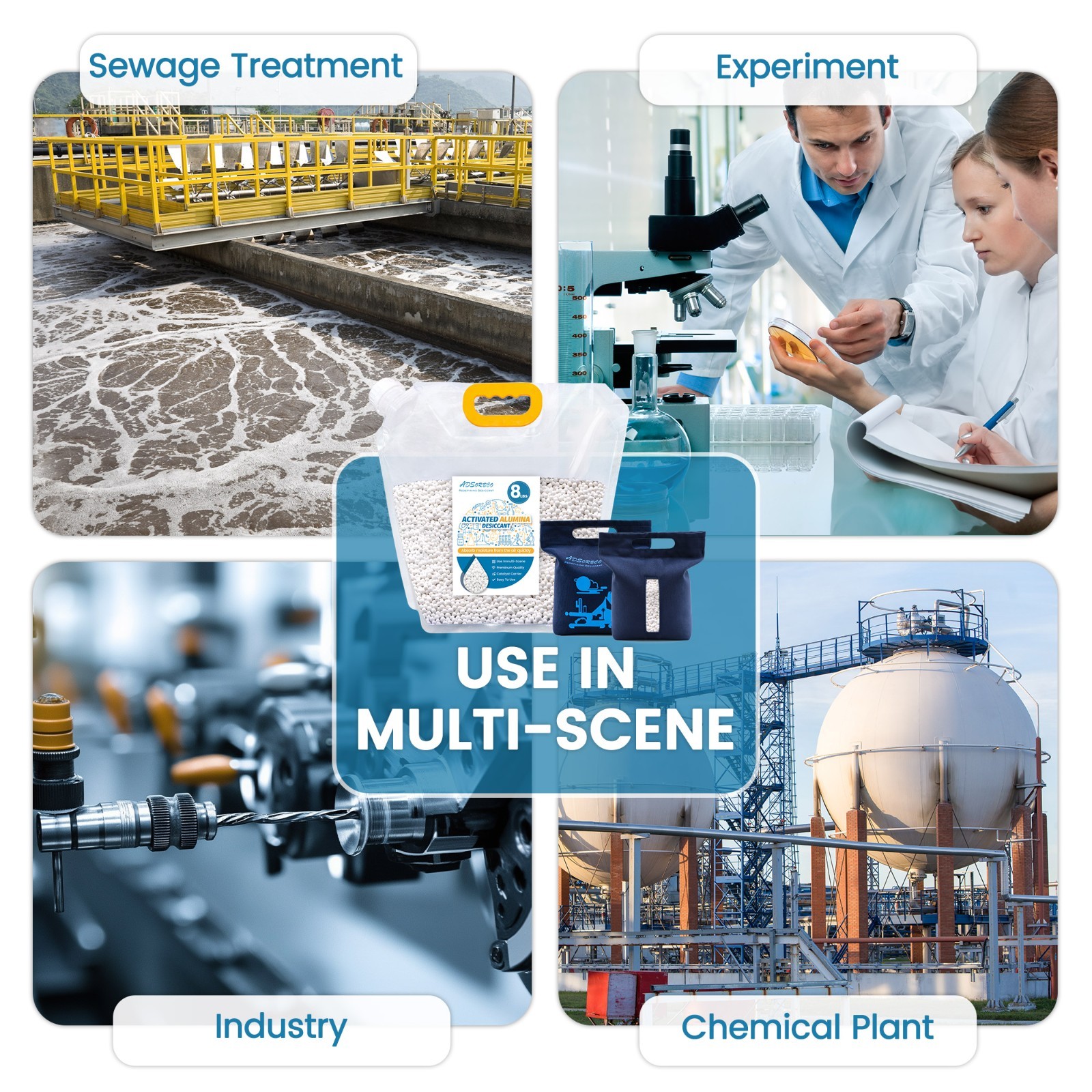 8 LBS Adsorbco Activated Alumina Desiccant with 2 bags