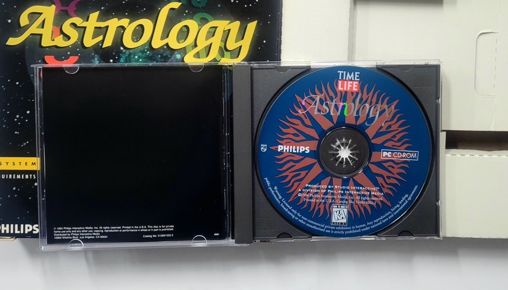 ASTROLOGY PC CD-1 Interactive Disc - Unknown Mysteries Time Life PHILLIPS Boxed