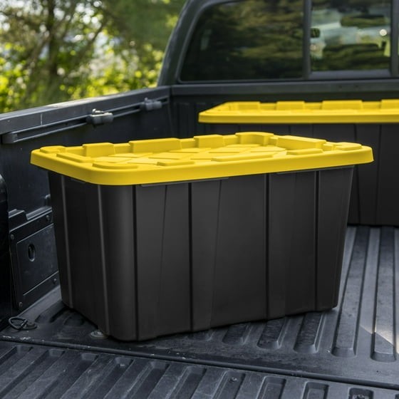 Sterilite Large Storage Bin,27 Gallon Plastic Storage Container with Snap-On Lid