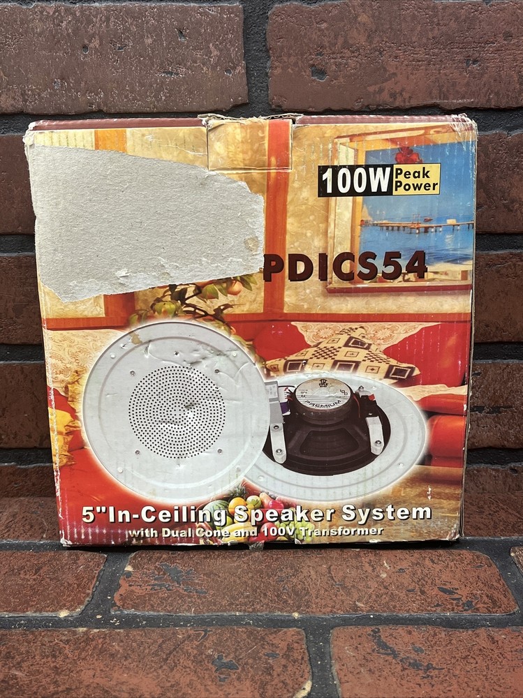 Pyle Ceiling Speaker 5" Full Range Woofer Speaker System 100 Volt