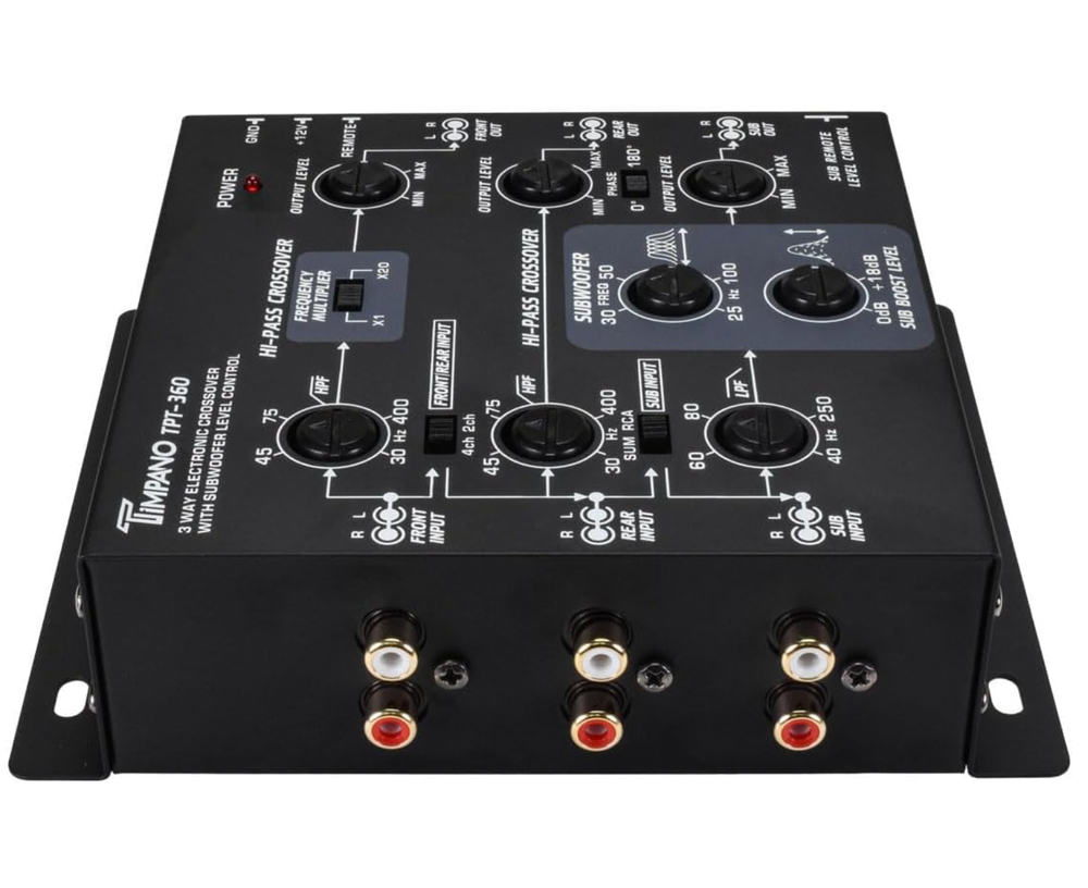 2/3-Way 6-Channel Electronic Crossover Subwoofer Equalizer for Car Audio System