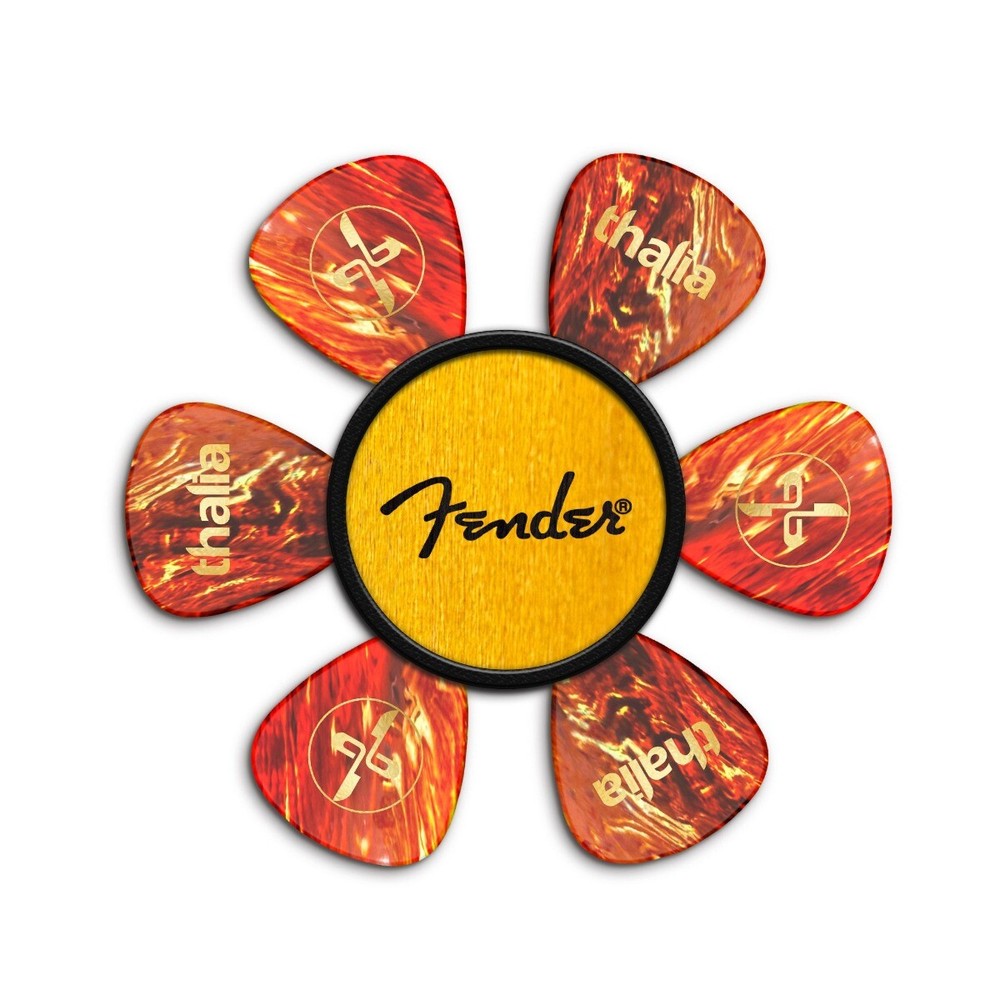 Thalia X Fender Pick Puck, Guitar Pick Holder, Maple/Black Spaghetti Logo