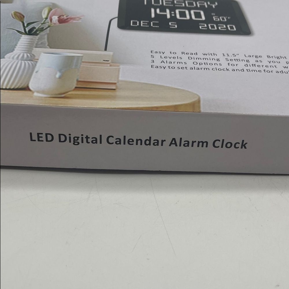 Raynic Digital Calendar Clock with LED Display